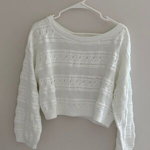 Hollister Women's Cream Knit Sweater
